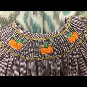 Petit Bebe’ Smocked Pumpkin Dress